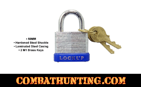 Hardended Steel Shackle Padlock With Key 2
