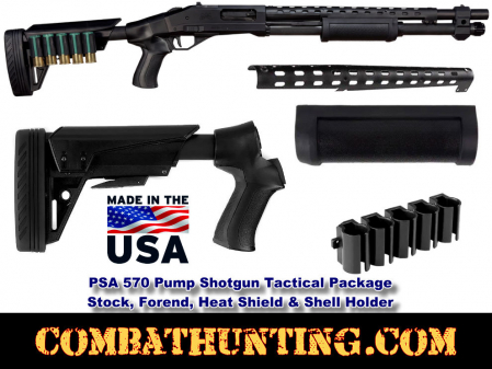 PSA 570 Shotgun Tactical Package Stock, Forend, Heat Shield & Shell Holder