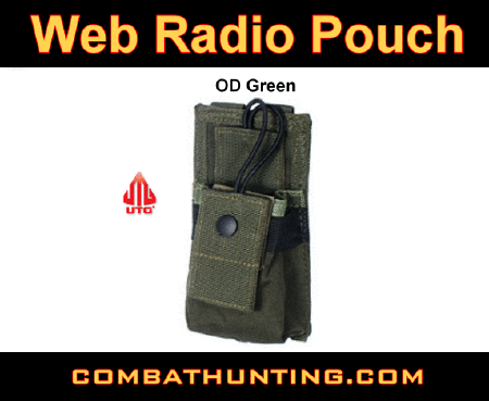 UTG Web Radio Pouch OD Green Molle Compatible