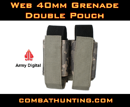 UTG 40mm Grenade Double Web Pouch Army Digital