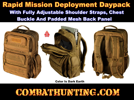 UTG Rapid Mission Deployment Daypack Dark Earth