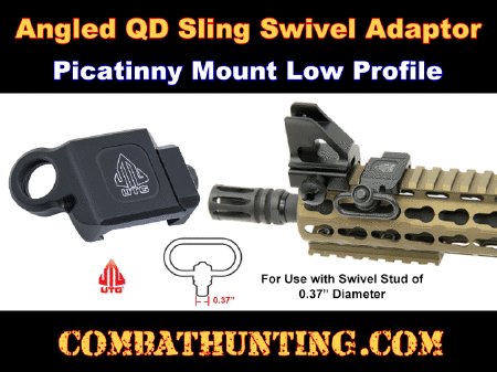 UTG QD Sling Swivel Adaptor, Picatinny 45 Degree Angled Offset