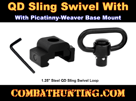 Rail Mount Sling Adapter With Quick Detach Sling Swivel