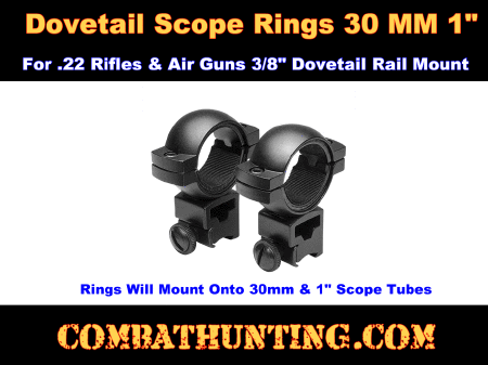 30mm Scope Ring 3/8 Dove Tail 1