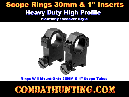 High Profile Scope Rings 30 mm 1