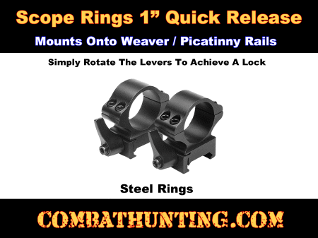Quick Release Steel Scope Rings 1