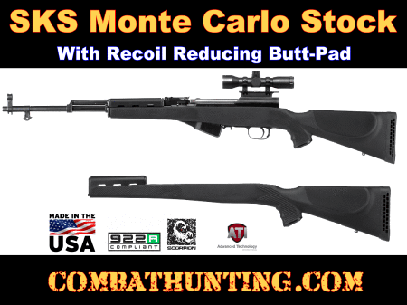 ATI Black SKS Monte Carlo Stock With Butt Pad