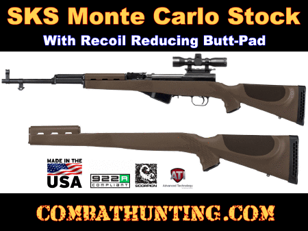 SKS Rifle Monte Carlo Stock With Handguard & Recoil Pad