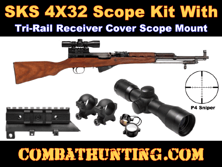 Sks Scope and Tri-rail Receiver Dust Cover Combo Kit