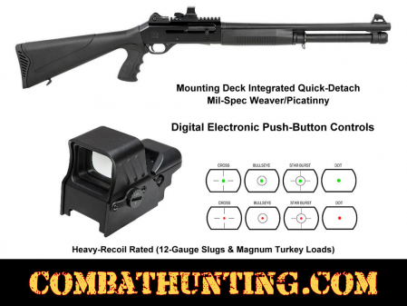 Tactical Digital Shotgun Reflex Sight with 4 Reticles