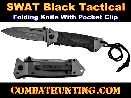 Tactical Pocket Knife SWAT Black