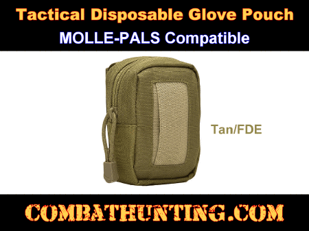 Tactical Disposable Glove Pouch Tan/FDE Molle