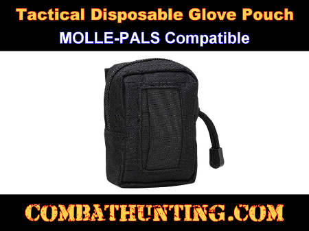 Tactical Disposable Glove Pouch Black Molle