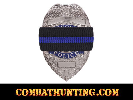 Thin Blue Line Mourning Band For Badges