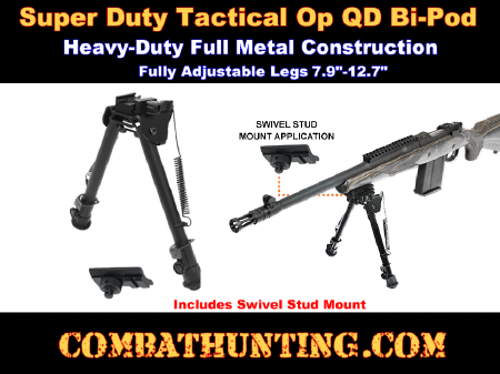 UTG Super Duty Tactical Op QD Bi-Pod 8.0