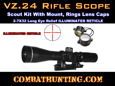 VZ 24 Mauser Scope 2-7x32 and Mount Kit